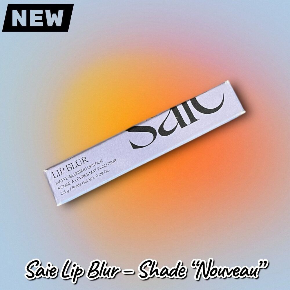 NEW NWT Saie Lip Blur – Shade “Nouveau” – Matte Blurring Lipstick (2.5 g / 0.09 - Picture 5 of 8